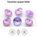 Aurea Crystals A1122 Rivoli – Tanzanite Lacquer DeLite, 18 mm, 1 styck