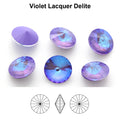 Aurea Crystals A1122 Rivoli – Violet Lacquer DeLite, 18 mm, 1 styck
