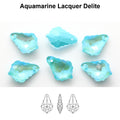 Aurea Crystals A6090 Baroque Pendant – Aquamarine Lacquer DeLite 22 mm, 1 styck