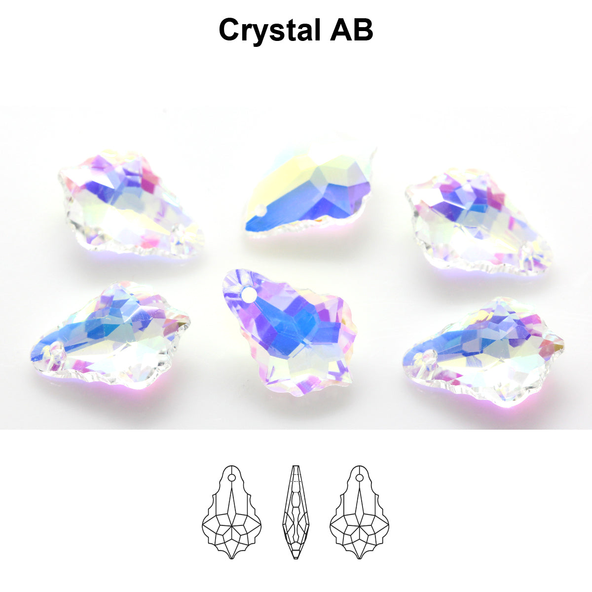 Aurea Crystals A6090 Baroque Pendant – Crystal AB 22 mm, 1 styck