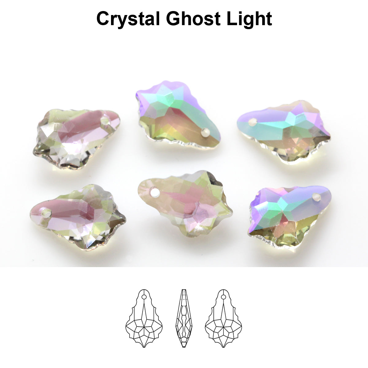 Aurea Crystals A6090 Baroque Pendant – Crystal Ghost Light 30 mm, 1 styck
