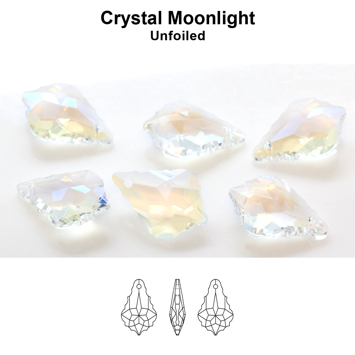 Aurea Crystals A6090 Baroque Pendant – Crystal Moonlight 30 mm, 1 styck