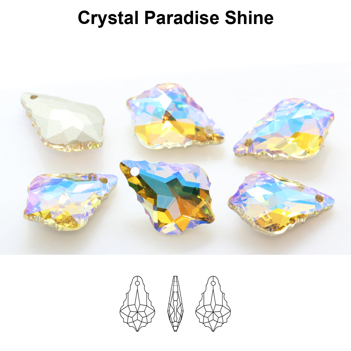 Aurea Crystals A6090 Baroque Pendant – Crystal Paradise Shine 22 mm, 1 styck