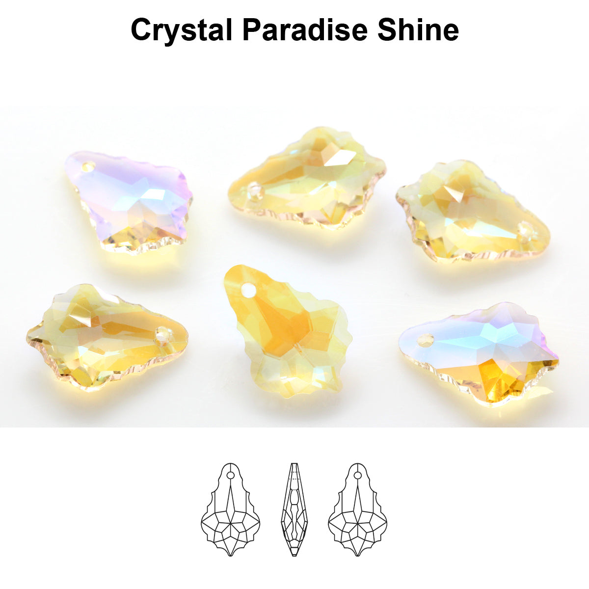 Aurea Crystals A6090 Baroque-hänge – Crystal Paradise Shine, 30 mm, 1 styck