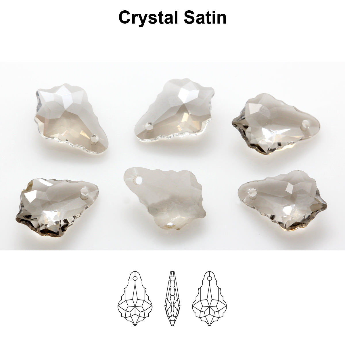 Aurea Crystals A6090 Baroque Pendant – Crystal Satin 22 mm, 1 styck