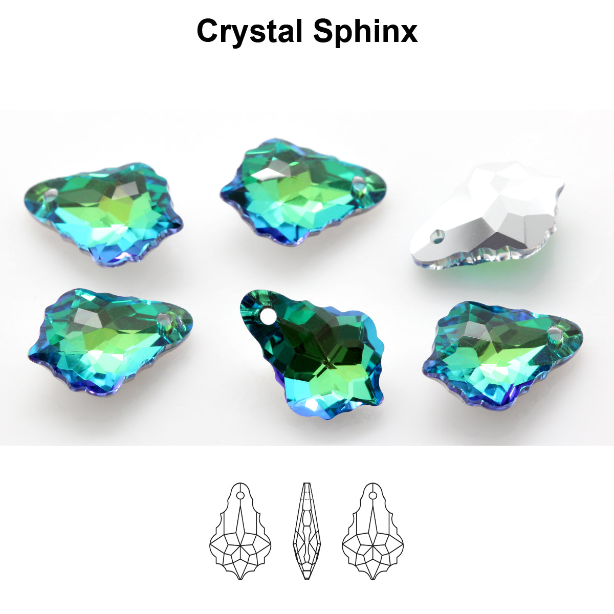 Aurea Crystals A6090 Baroque Pendant – Crystal Sphinx 22 mm, 1 styck