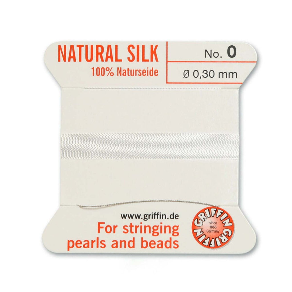 Griffin Silkestråd - White Storlek 0, 1 förpackning