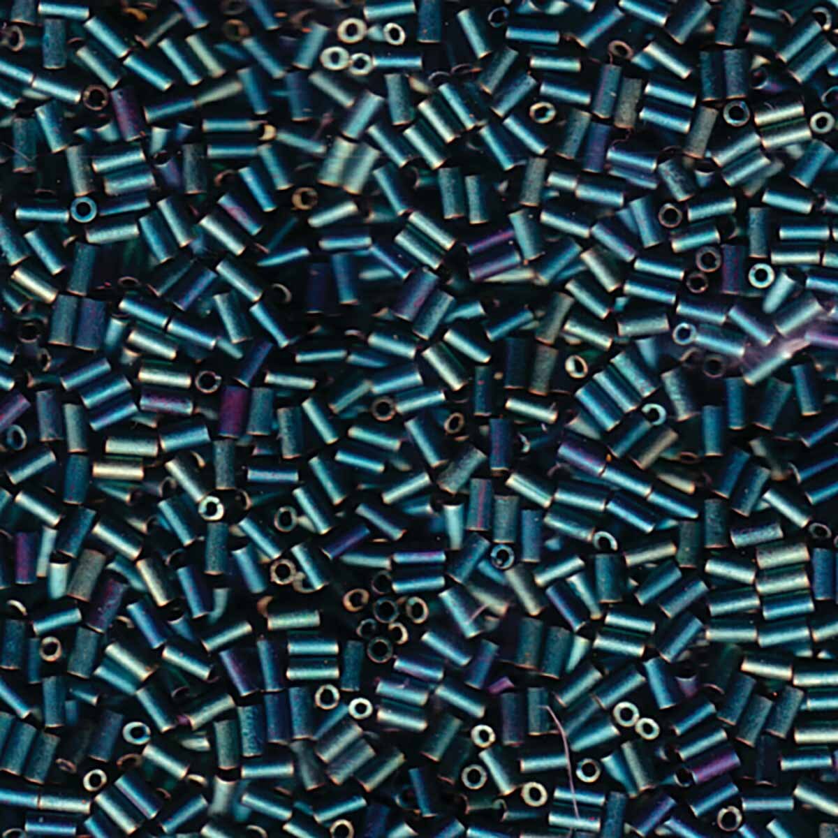 Miyuki Bugle Beads - Metallic Matte Iris Patina 3 mm, 10 gram