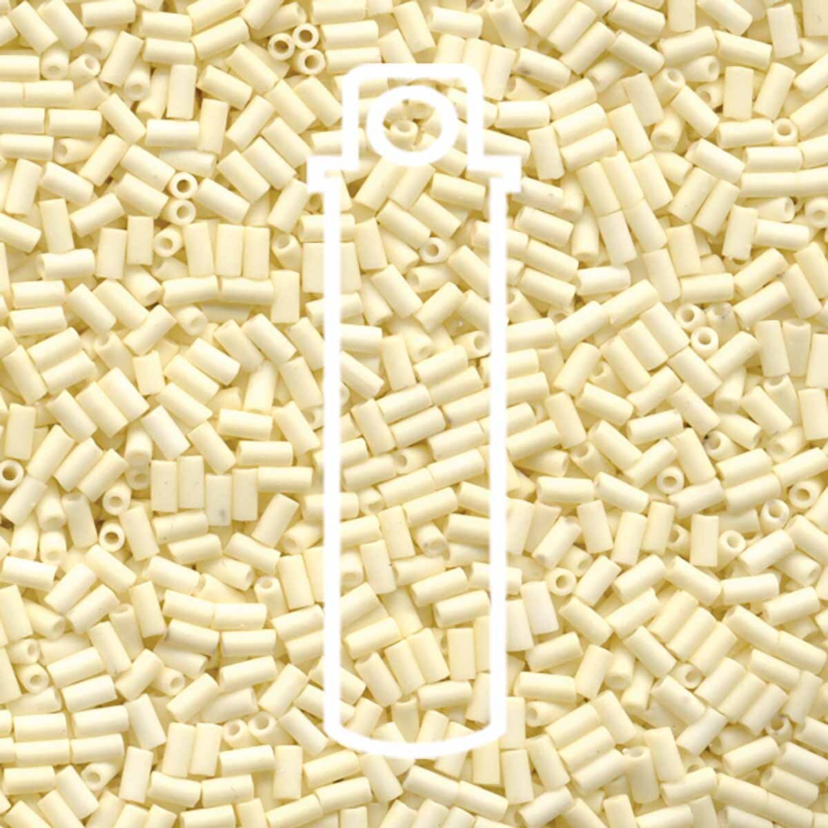 Miyuki Bugle Beads - Matte Opaque Cream 3mm 19,5 gram Miyuki