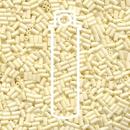 Miyuki Bugle Beads - Matte Opaque Cream 3mm 19,5 gram Miyuki