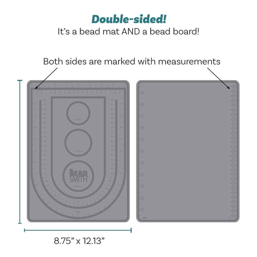 Pärlmatta  - Sticky Bead Mat med skåror för armband och halsband 1 styck