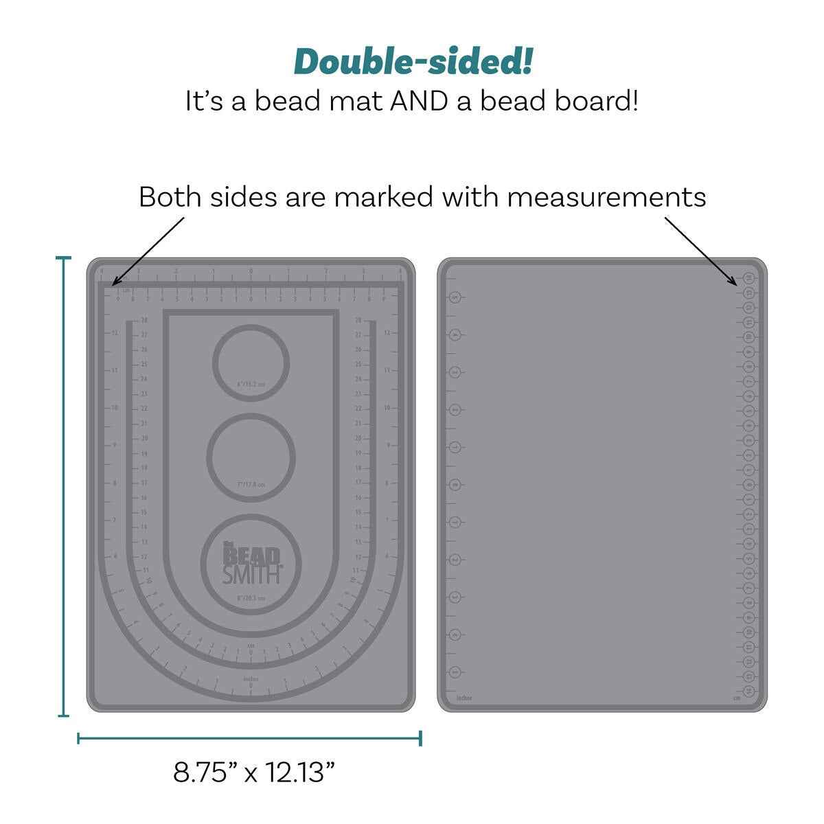 Pärlmatta  - Sticky Bead Mat med skåror för armband och halsband 1 styck