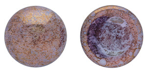 Cabochon Rund - Milky White Luster Topaz/Pink 20mm 1 styck