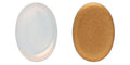 Cabochon Oval - Milky white Gold Foiled 25x18mm 1 styck Hilmas Pyssel