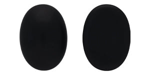 Cabochon Oval - Matte Jet 25x18mm 1 styck