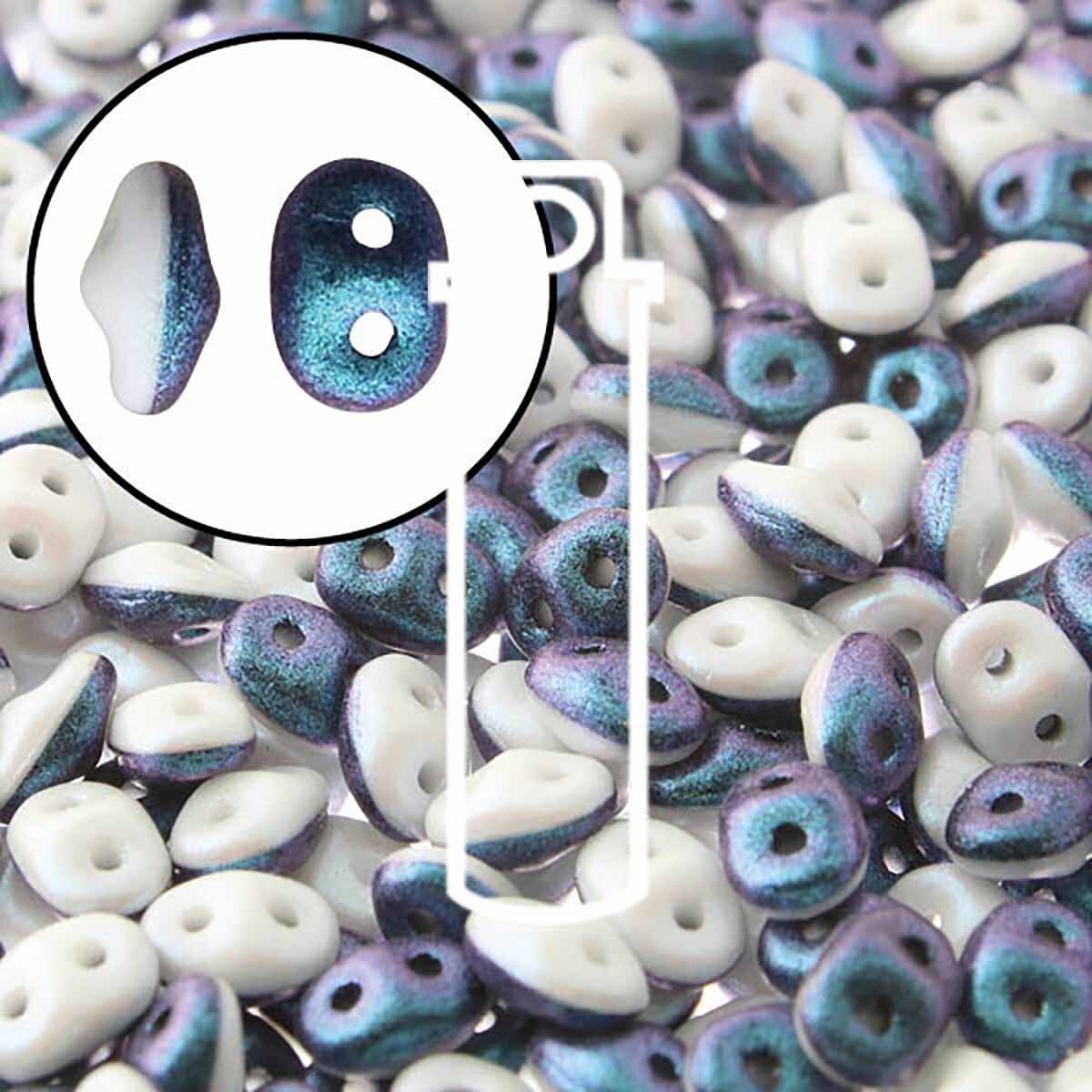 SuperDuo Duets - Polychrome Blueberry & Cream 10 gram