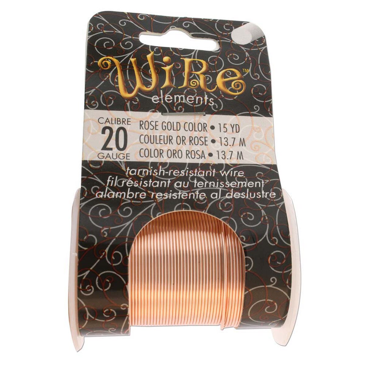 Wire Element - Rosé Guld 20 Ga Non Tarnish 1 rulle Beadsmith