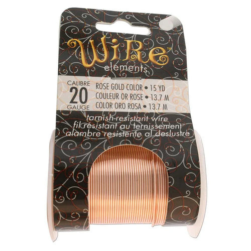 Wire Element - Rosé Guld 20 Ga Non Tarnish 1 rulle Beadsmith
