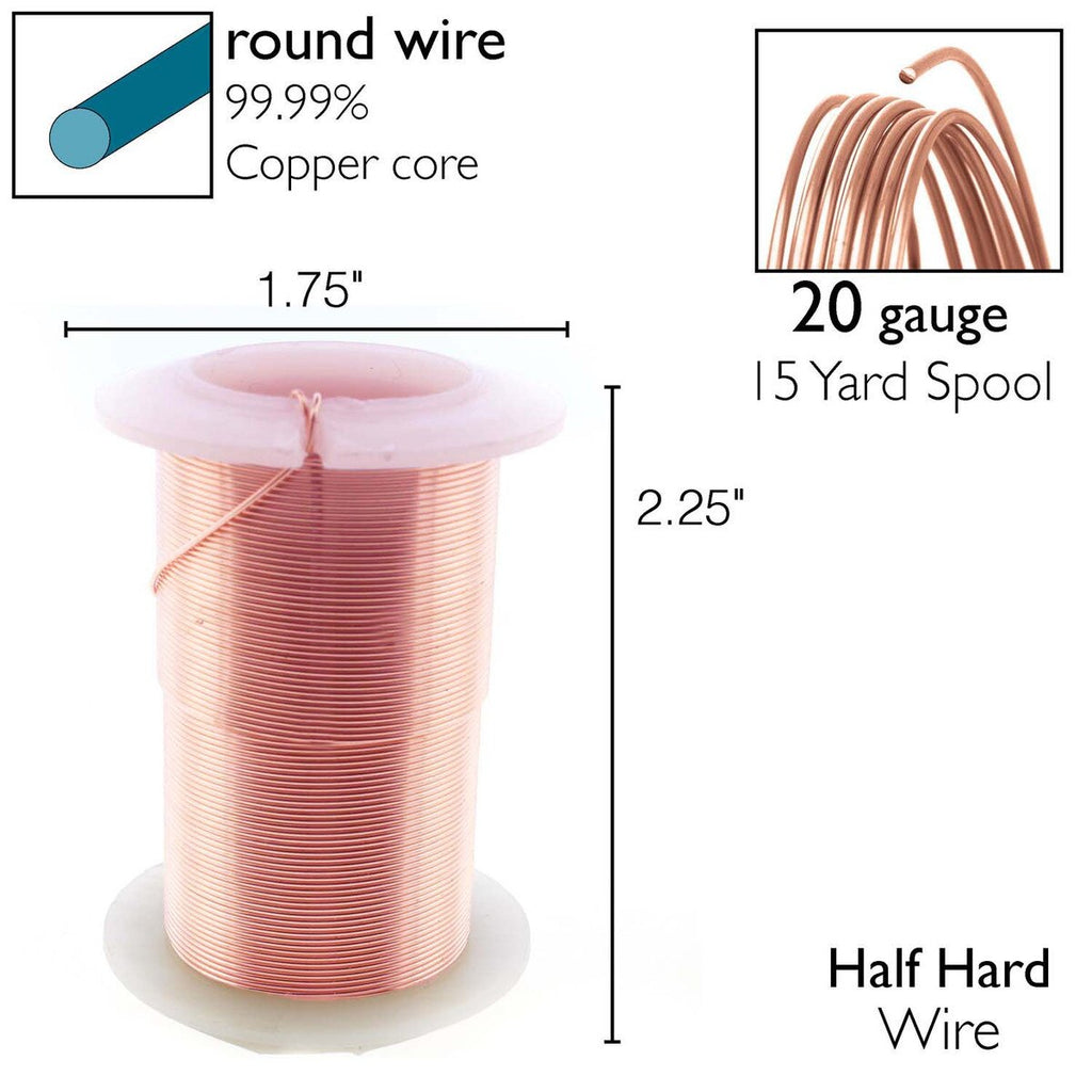 Wire Element - Rosé Guld 20 Ga Non Tarnish 1 rulle Beadsmith