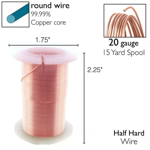 Wire Element - Rosé Guld 20 Ga Non Tarnish 1 rulle Beadsmith