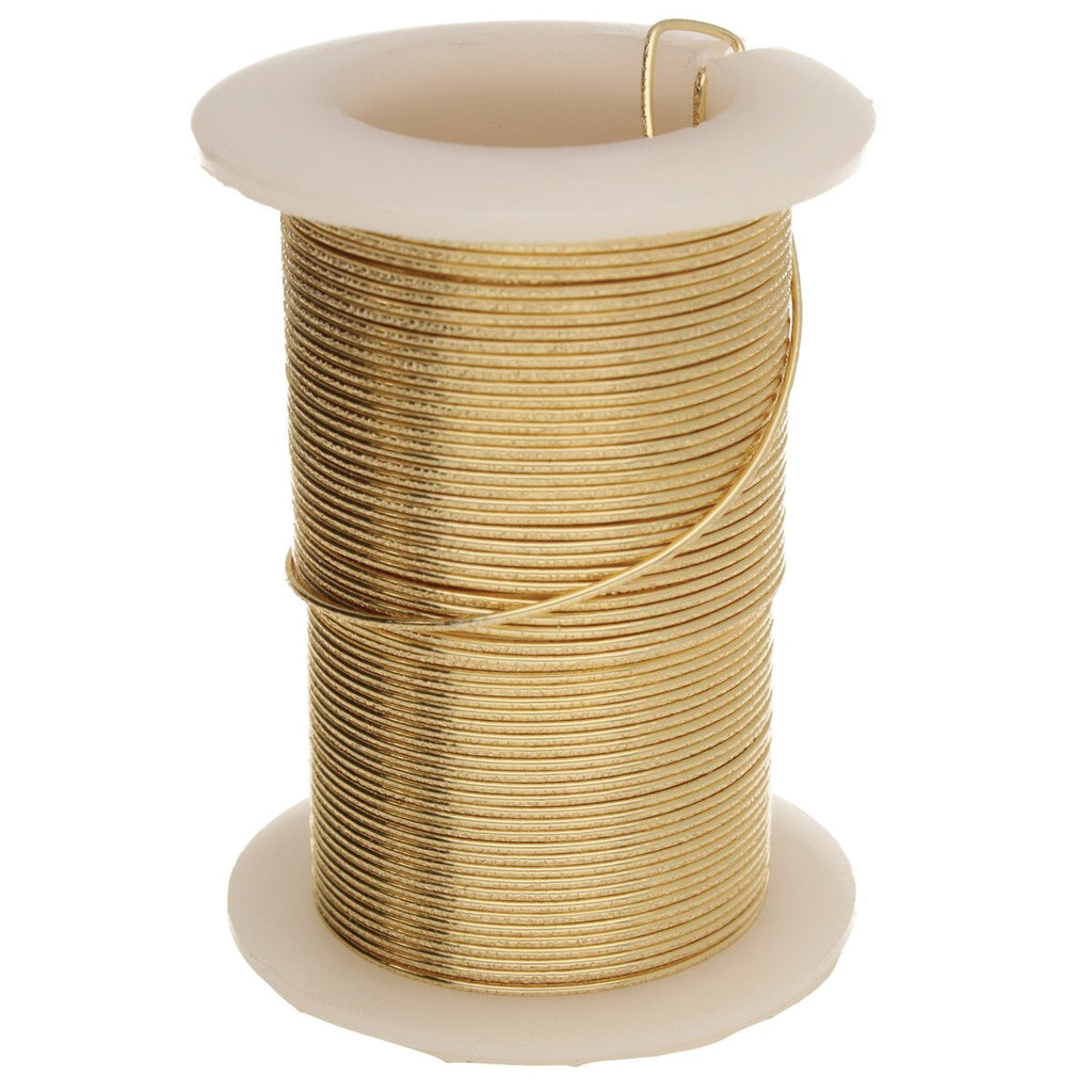 Wire Elements 20 Ga - Guldfärgad halvrund med texture motiv Non Tarnish, 1 rulle