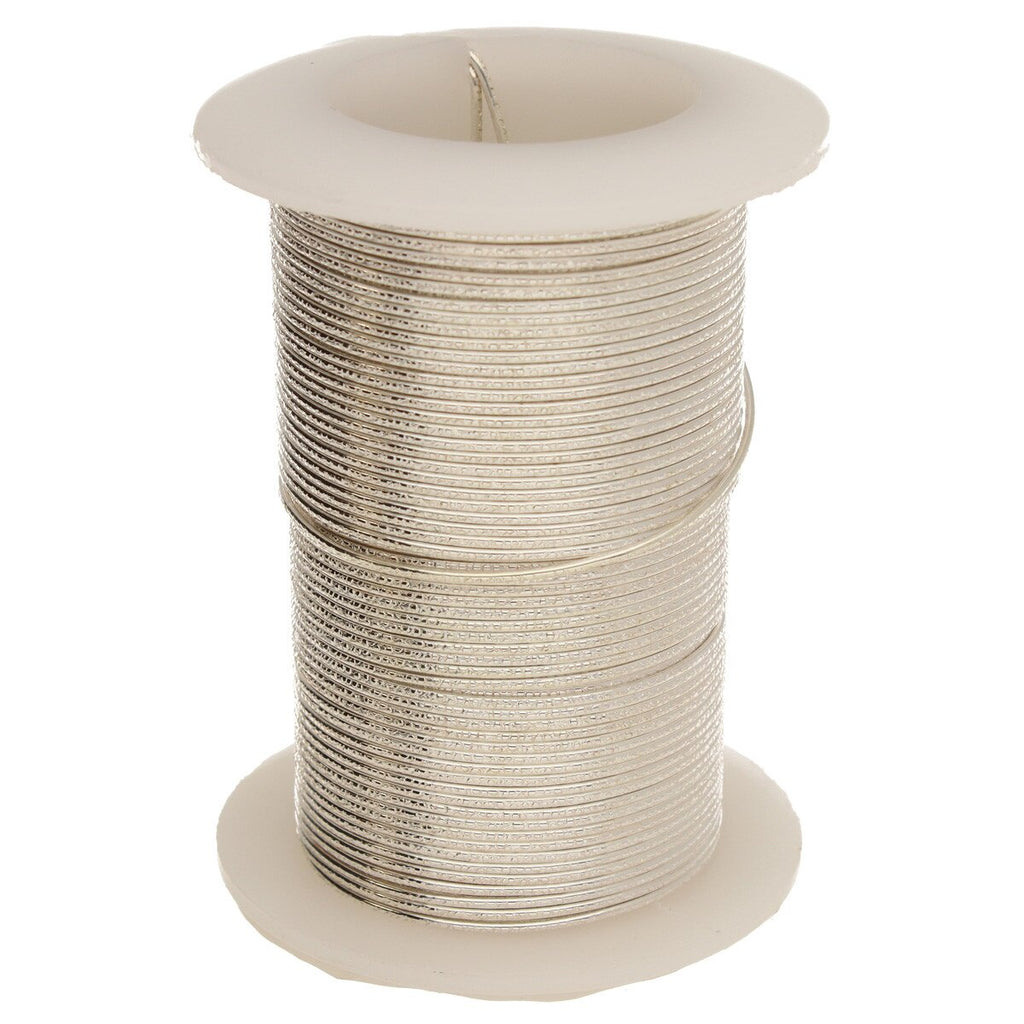 Wire Elements 20 Ga - Non Tarnish silverfärgad halvrund med texture motiv, 1 rulle
