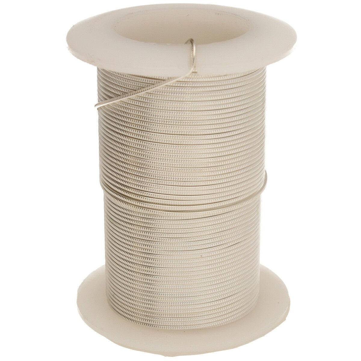 Wire Elements 20 Ga - Silverfärgad halvrund med Thread motiv Non Tarnish, 1 rulle