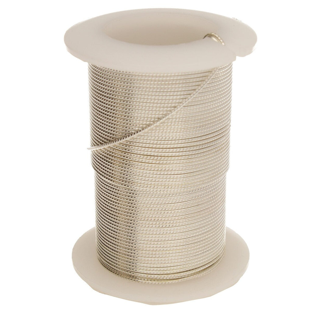 Wire Elements 20 Ga - Silverfärgad halvrund med Trail motiv Non Tarnish, 1 rulle