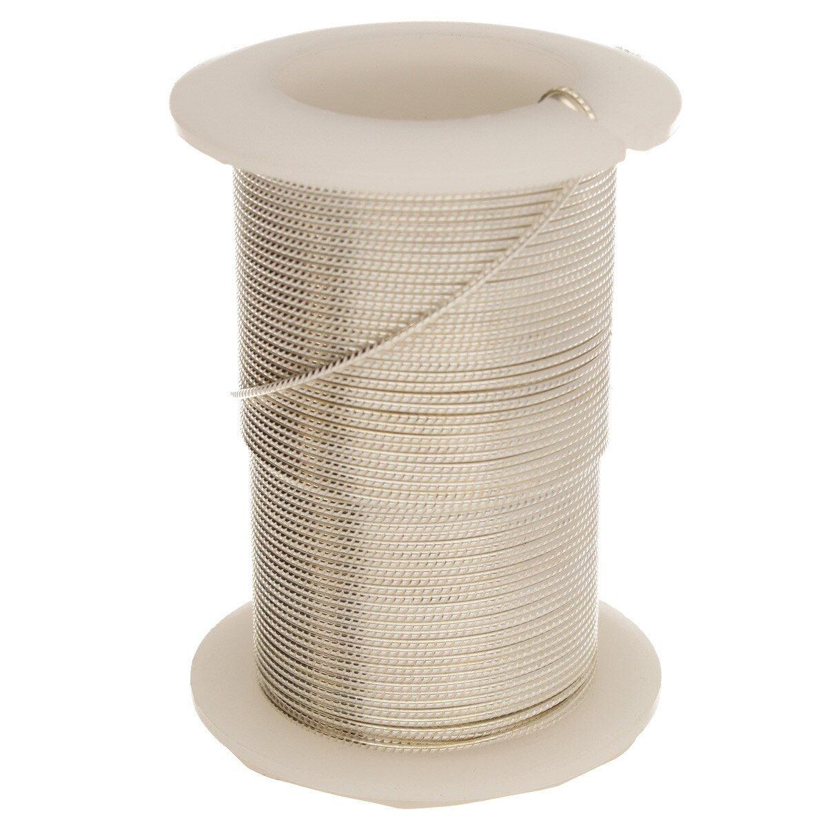 Wire Elements 20 Ga - Silverfärgad halvrund med Trail motiv Non Tarnish, 1 rulle