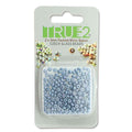 Facetterad Micro Spacers - Chalk Blue Luster 2x3mm, 6 gram Beadsmith