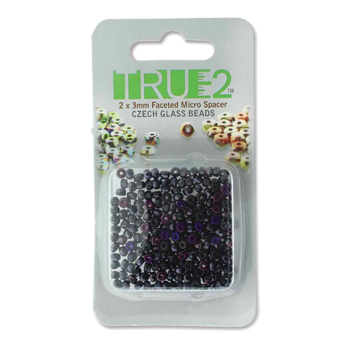 Facetterad Micro Spacers - Brown Flare 2x3mm, 6 gram Beadsmith