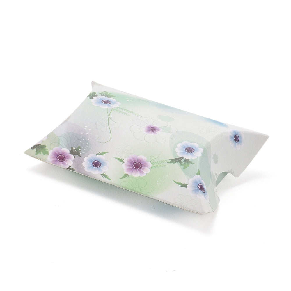 Presentask - Grön med blommor 5-pack