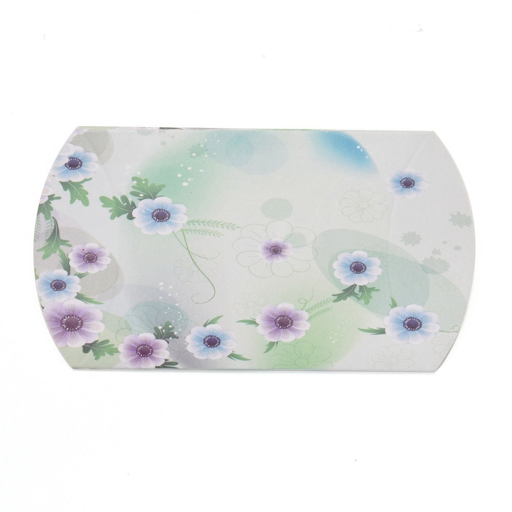 Presentask - Grön med blommor 5-pack