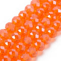 Facetterade glaspärlor - Orange 2,5x2mm 1 sträng
