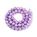Glaspärlor Facetterad Rund - Medium Orchid AB, 8mm 1 sträng