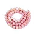 Glaspärlor Facetterad Rund - Pink AB, 8mm 1 sträng