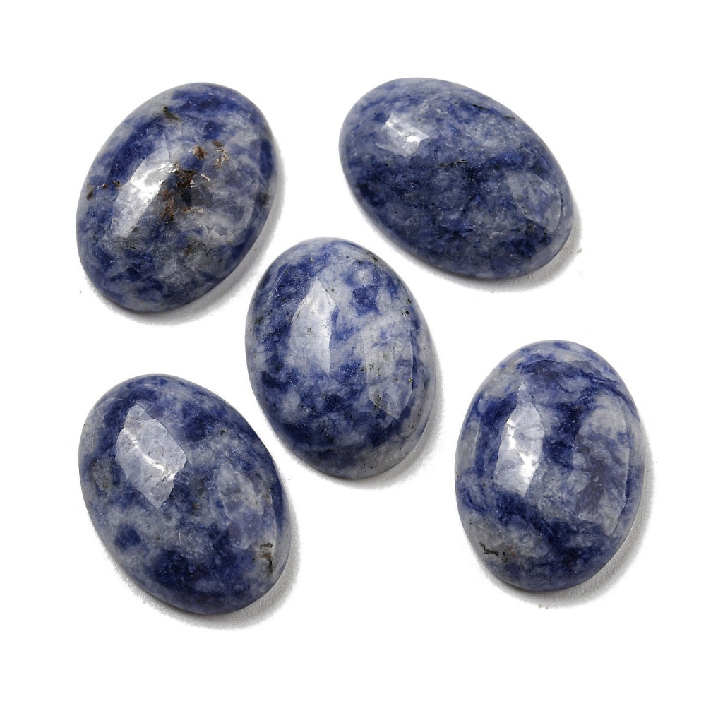 Cabochon Blue Spot Jasper - Oval 18x13mm 1 Styck Hilmas Pyssel