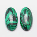 Cabochon Imiterad Malakit - Oval 18x13mm 1 Styck Hilmas Pyssel