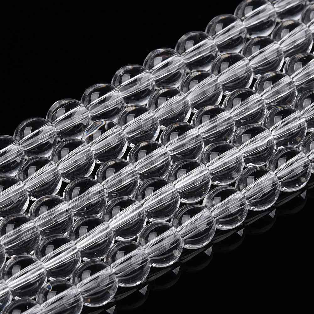Glaspärlor Rund - Klar 4mm 1 sträng
