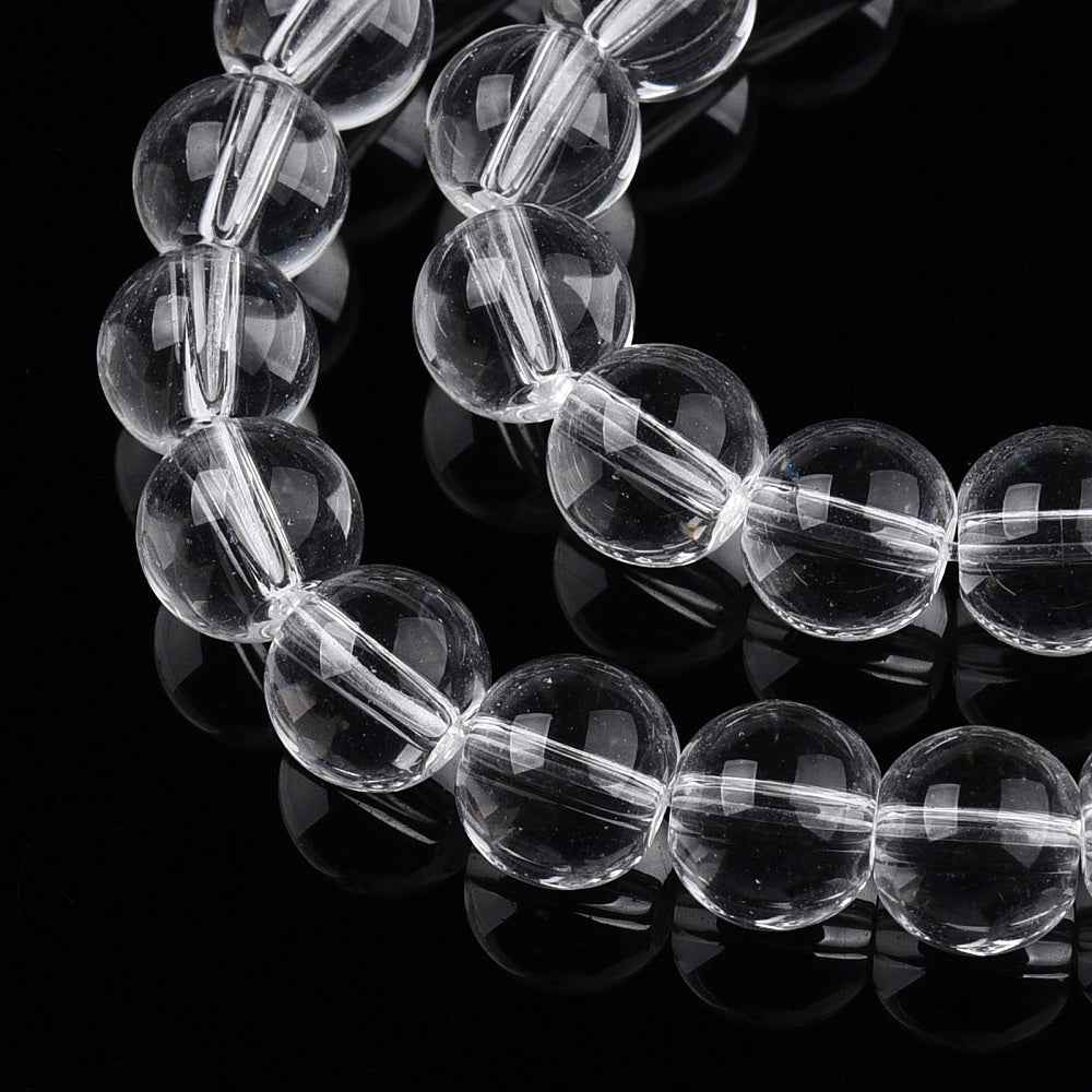 Glaspärlor Rund - Klar 6mm 1 sträng