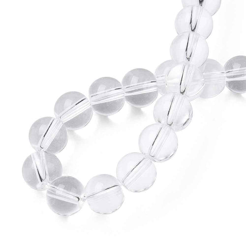 Glaspärlor Rund - Klar 6mm 1 sträng