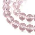 Glaspärlor Rund - Transparent Rosa 8mm 1 sträng