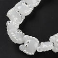 Glaspärlor Lampwork - Krabba vit/klar 13x14mm 1 styck