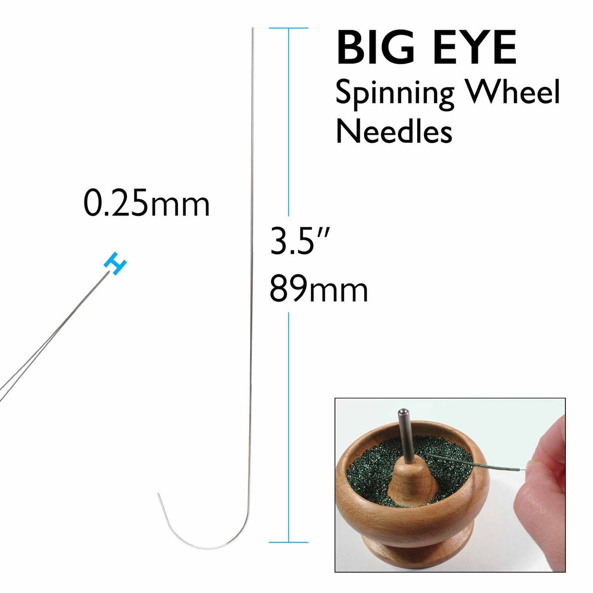 Pärlnålar Basic Elements - Big eye spinning needle 2-pack Beadsmith