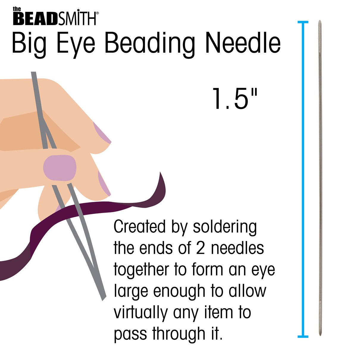 Pärlnålar - Big Eye kort 4-pack