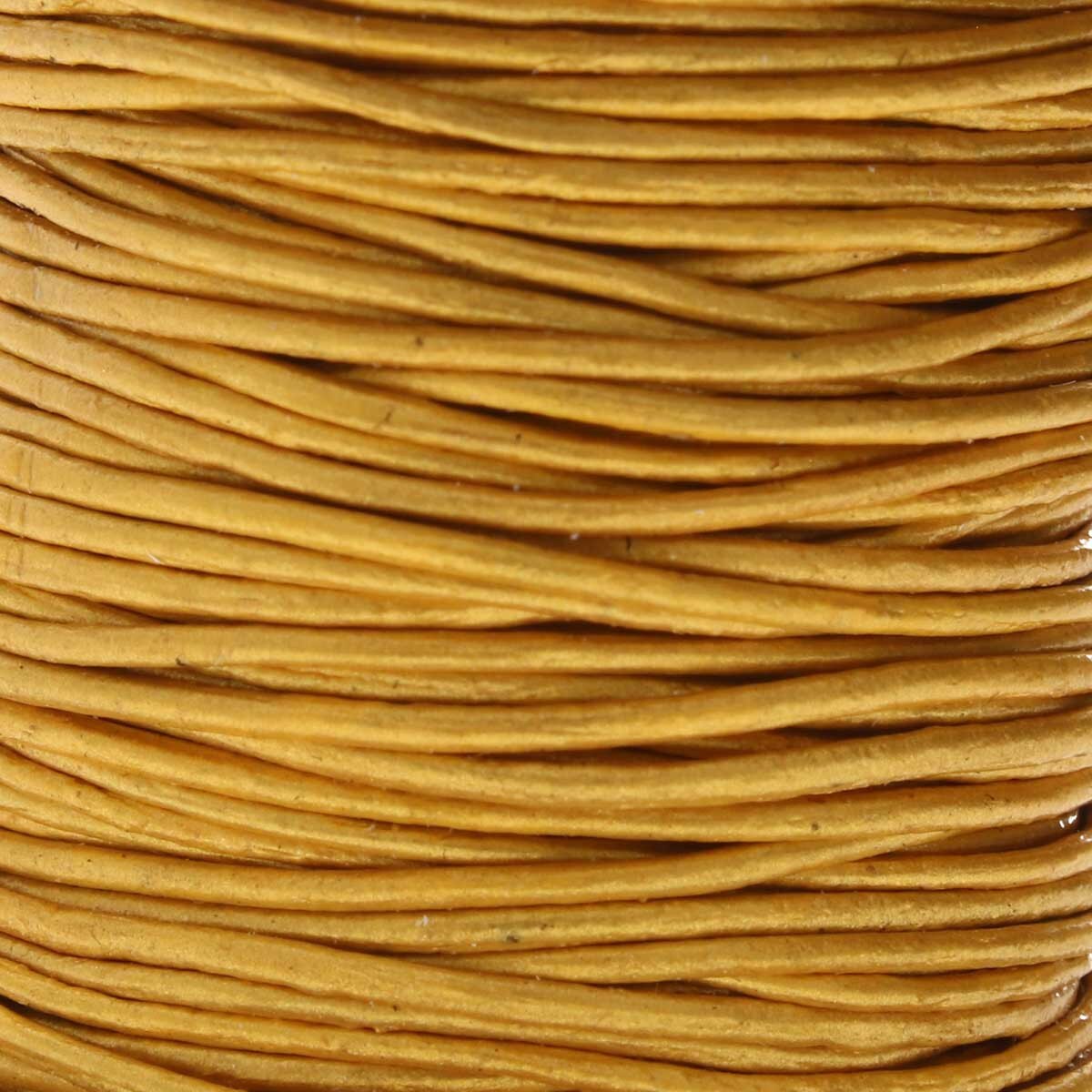 Läderband 0,5mm - Metallic Gold 1m Hilmas Pyssel