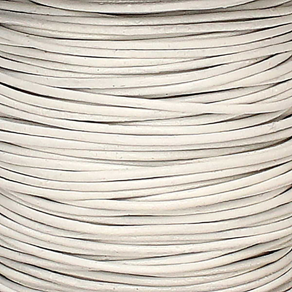 Läderband 0,5mm - Vit 1m Hilmas Pyssel