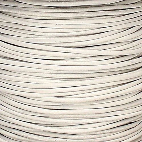Läderband 0,5mm - Vit 1m Hilmas Pyssel
