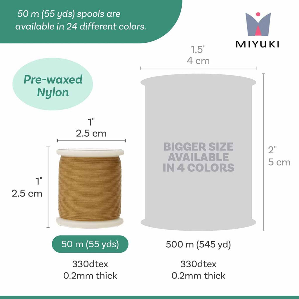 Miyuki Beading Thread - Gold, 1 rulle