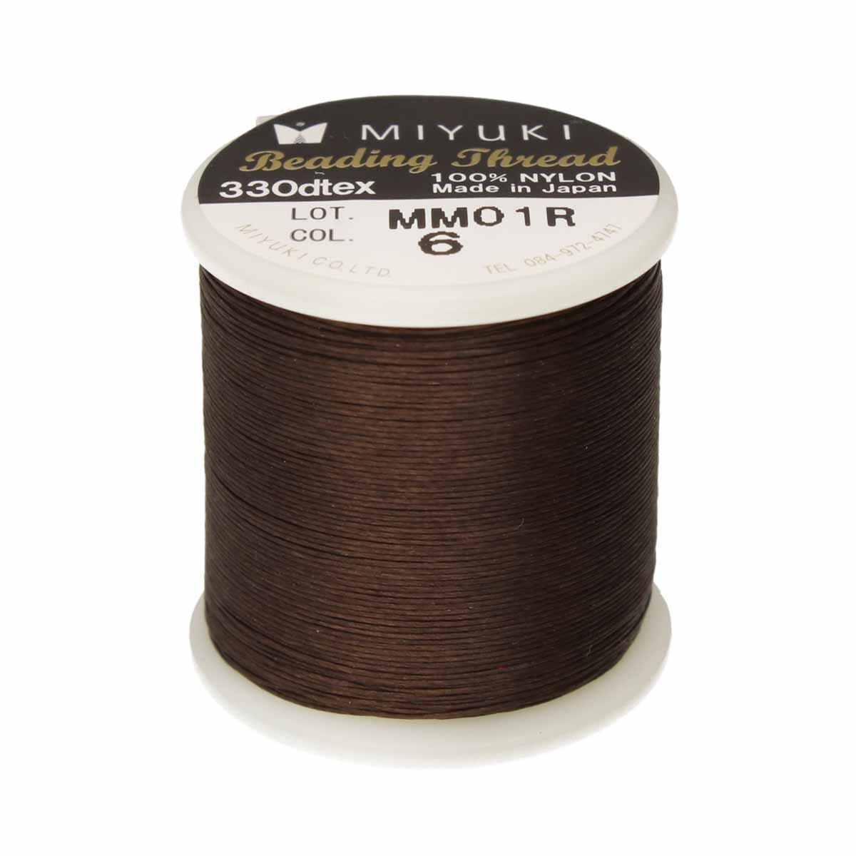Miyuki Beading Thread - Brown, 1 rulle